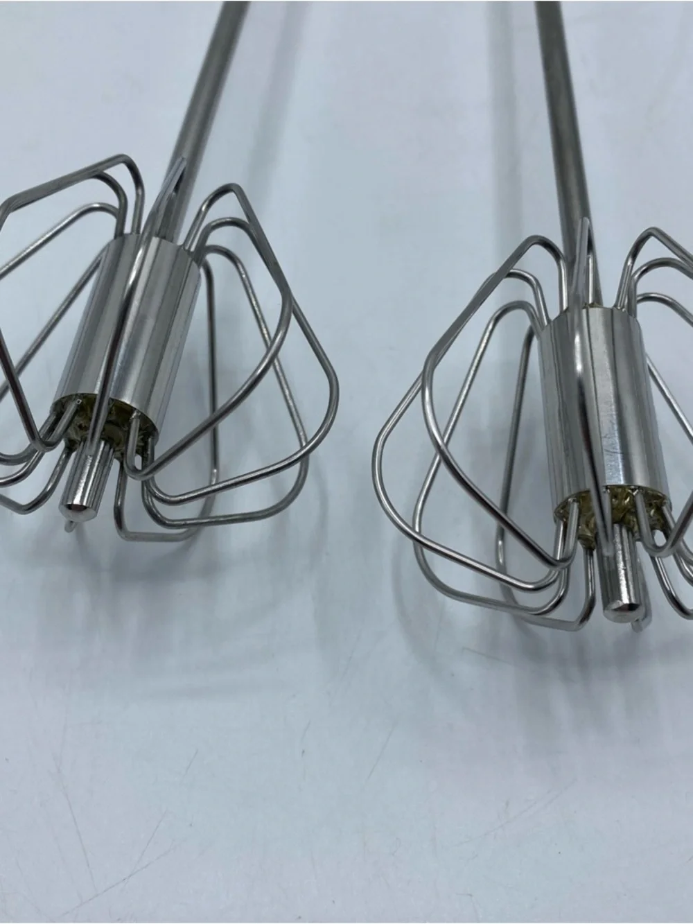 Prepology 2-Pack  Wire Push Whisks Hand Push 14” Yellow handle Kitchen Utensils